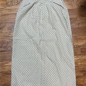 Coldwater Creek Checkered Beige Pencil Skirt